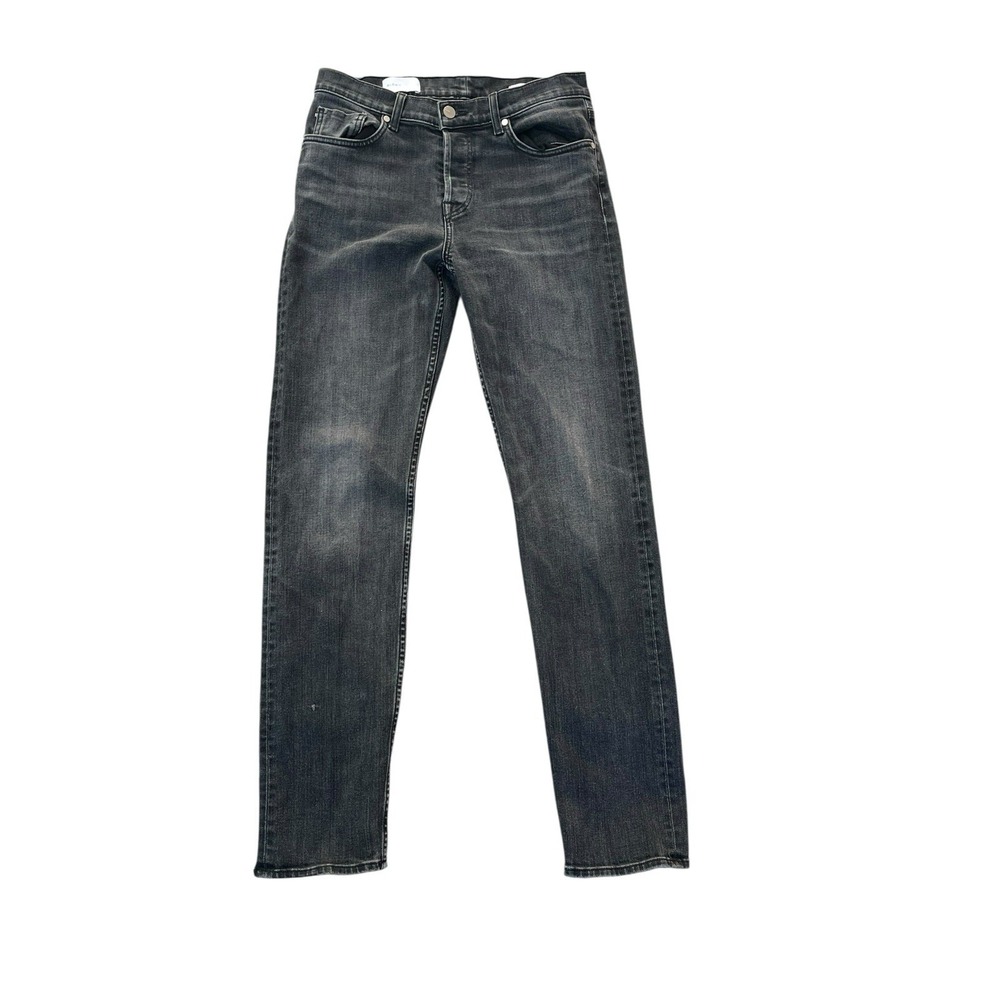 Bldwn Jeans Modern Slim Selvege Denim Black‎ Wash Button Fly, Size 30